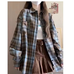 TC461-P45潮流港风ins宽松衬衣百搭休闲外套图片
