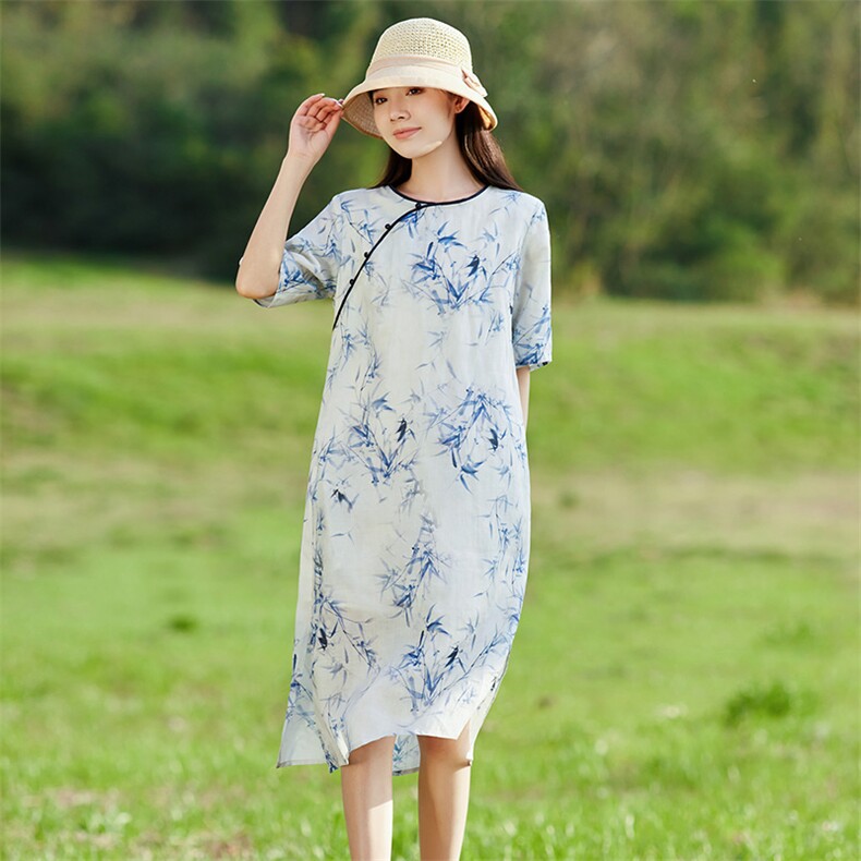 2026年春季苎麻文艺/优雅旗袍，女装汉服/婚纱/旗袍/礼服，江南依恋