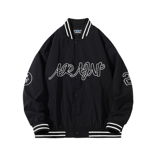 秋季新款白底平铺夹克男外套潮牌棒球服(现货DS-A160-1-JK202-P85,男装夹克,电商C323-1