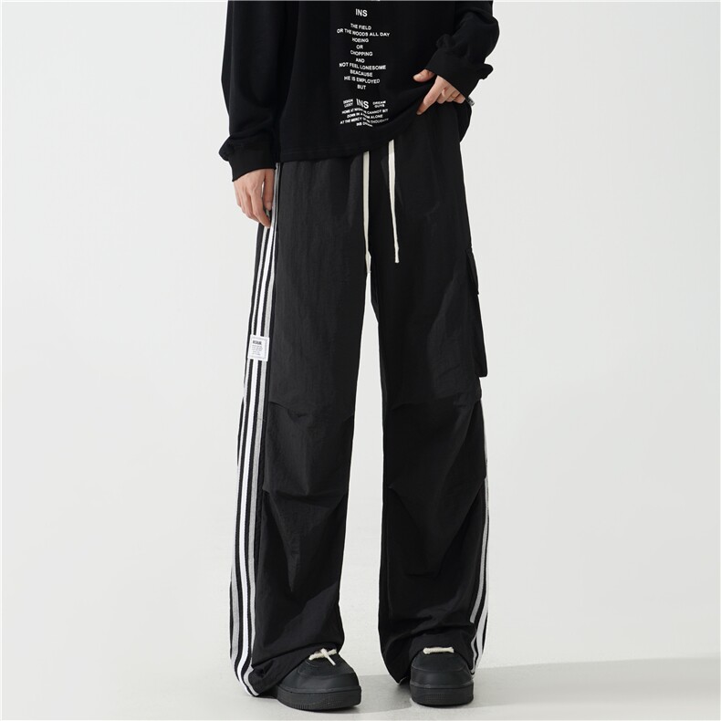 夏季新款工装大口袋褶皱条纹宽松休闲裤B315-K24228-特p35控68,男装工装外套,电商B315