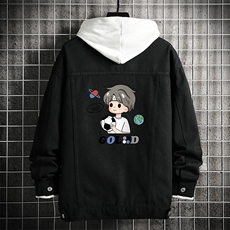 牛仔夹克男大码牛仔外套男茄克NJ77207-P60加绒款-P75，男装夹克，电商A040A
