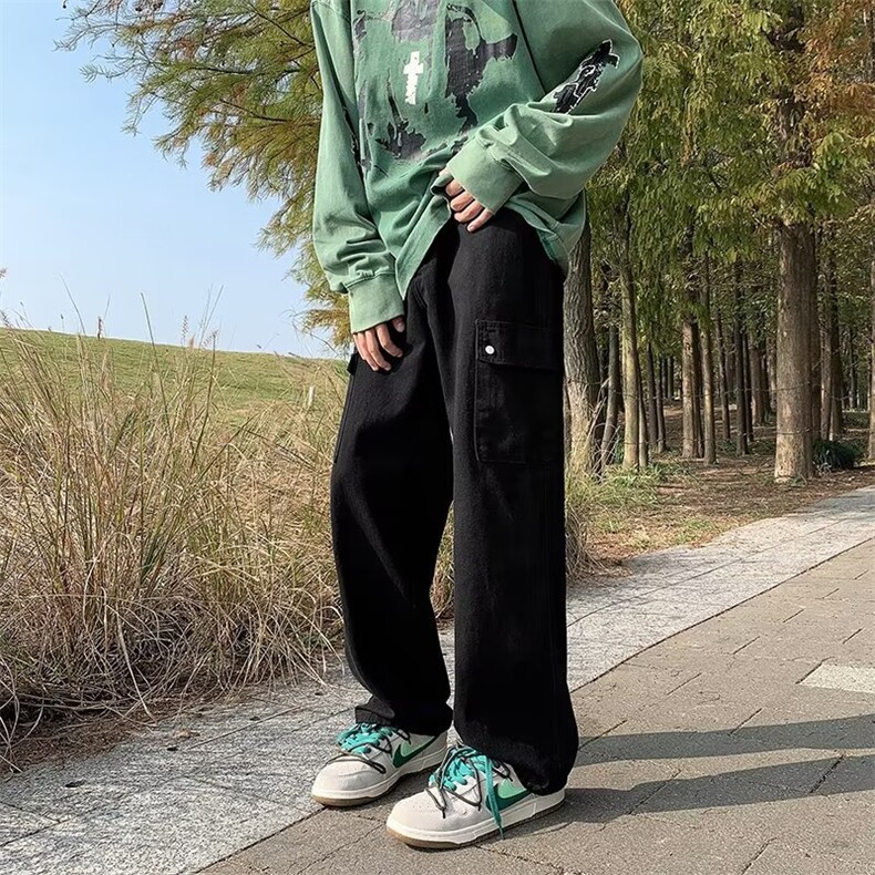 美式牛仔裤男春秋新款休闲直筒裤工装牛仔裤R1012P38,男装牛仔裤,星座1116-2