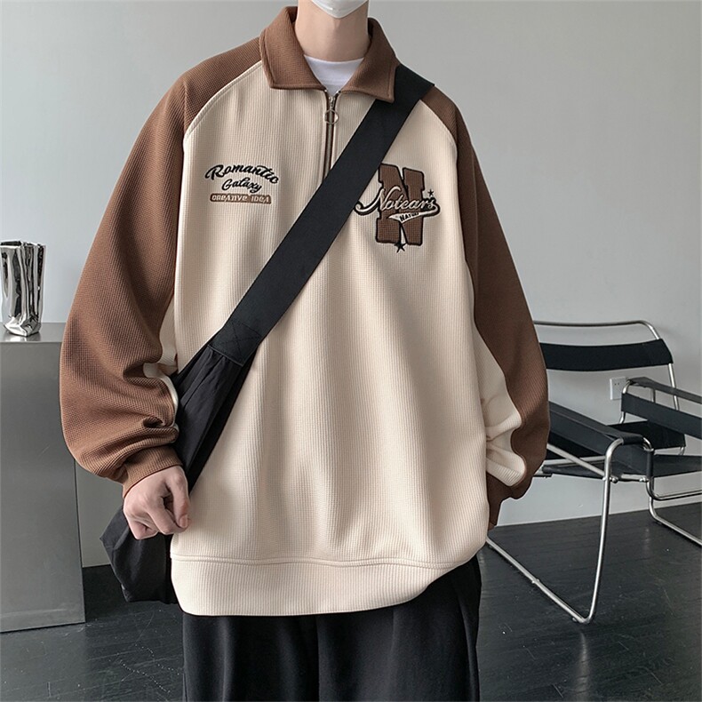 开春新款卫衣男P0L0衫款美式外套小众设计春秋装MY02301-P55,男装Polo衫,星座308B-2