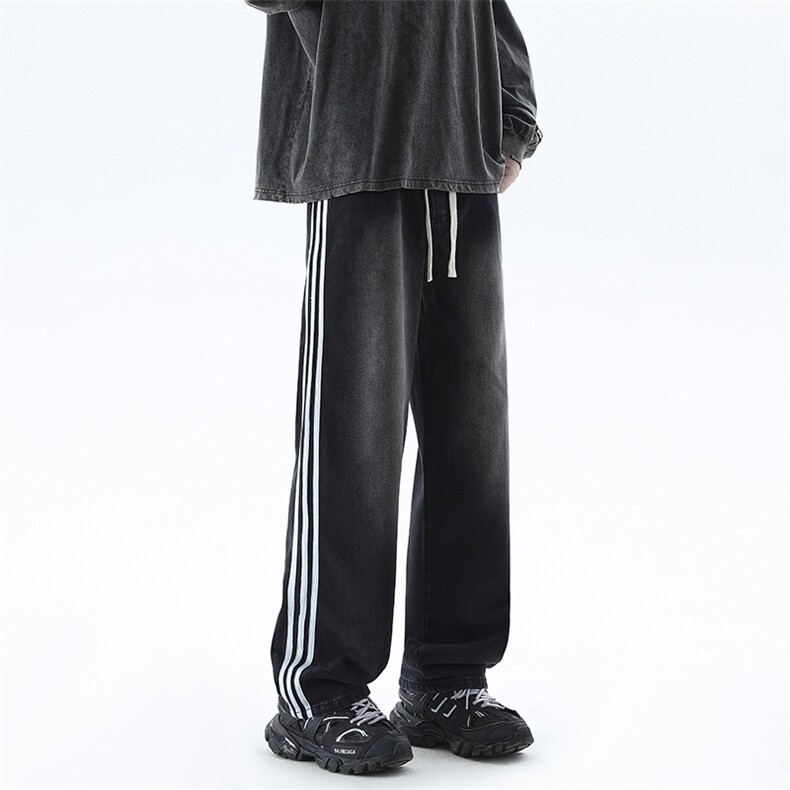 松紧腰三条杠牛仔裤B342-Z600-特P45控78,男装牛仔裤,电商B342