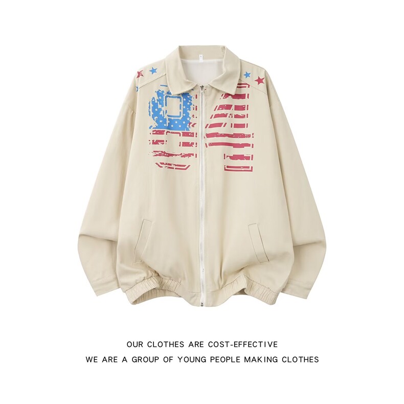 气质简约文艺流行百搭慵懒原宿夹克新款ins时尚潮流日系，男装夹克，星座1018A