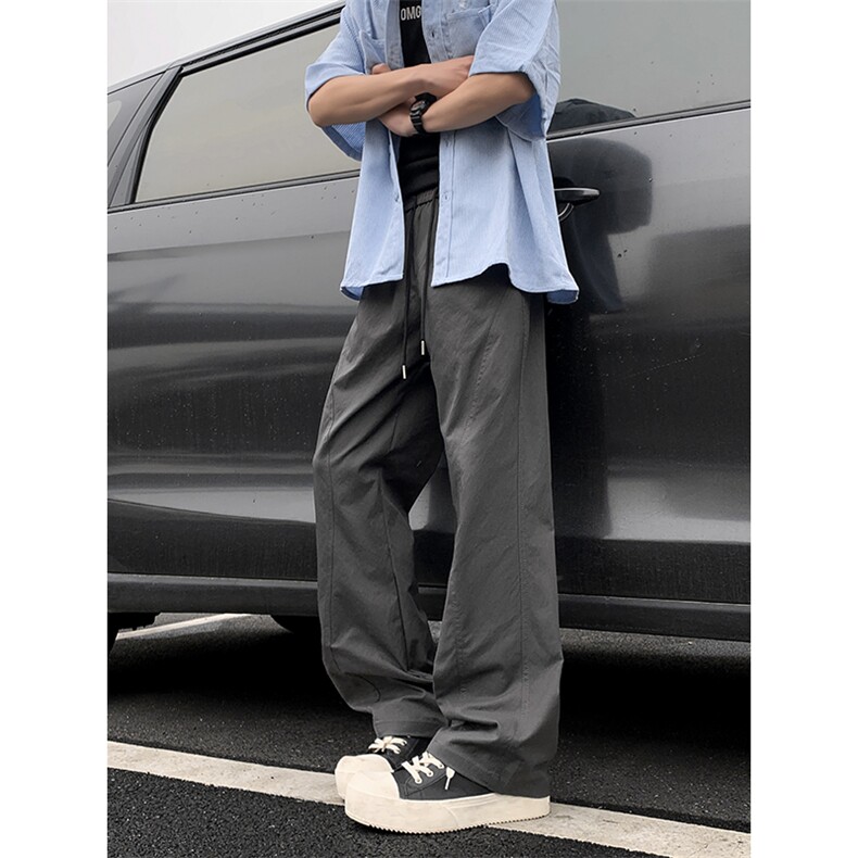 复古工装裤男款痞帅潮牌休闲高街vibe微喇垂坠感裤子K105-P50，男装休闲裤，星座308B-2