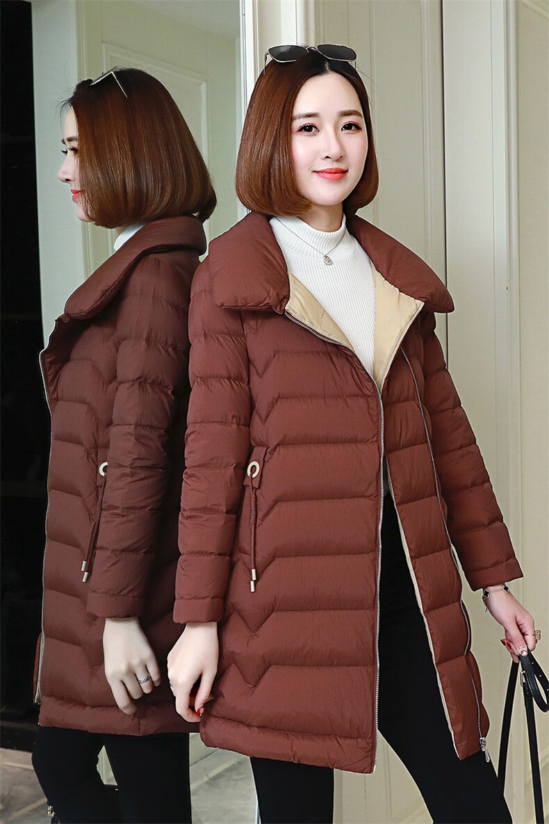 2024冬新款棉衣韩版棉衣中长款纯色加厚保暖604款,女装棉衣/棉服,秋牧寒烟