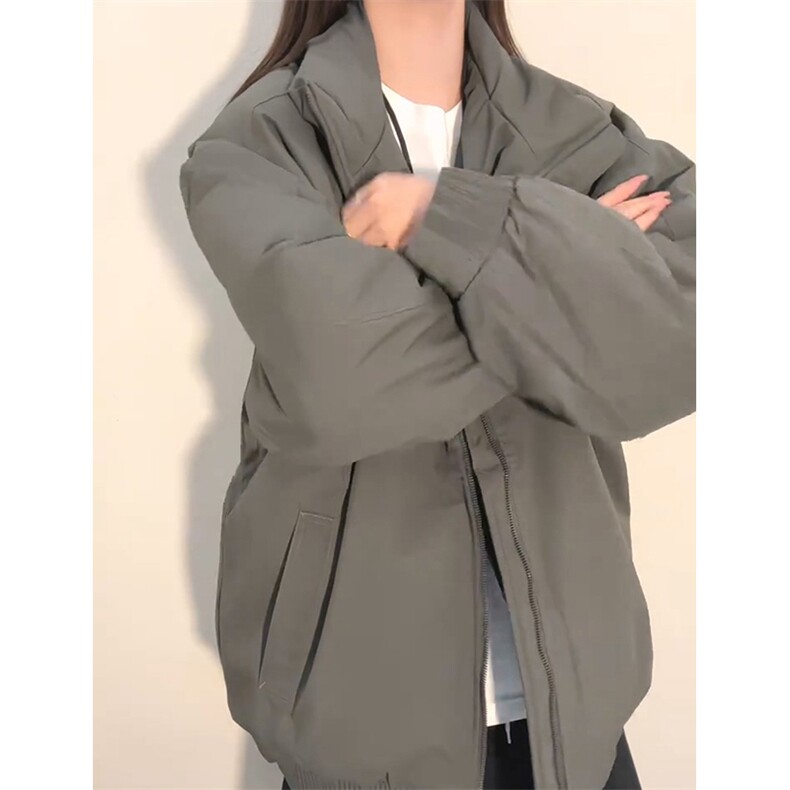 现货美式高街休闲夹克冬季三防立领纯色户外工装加厚棉服外套,男装夹克,电商A486
