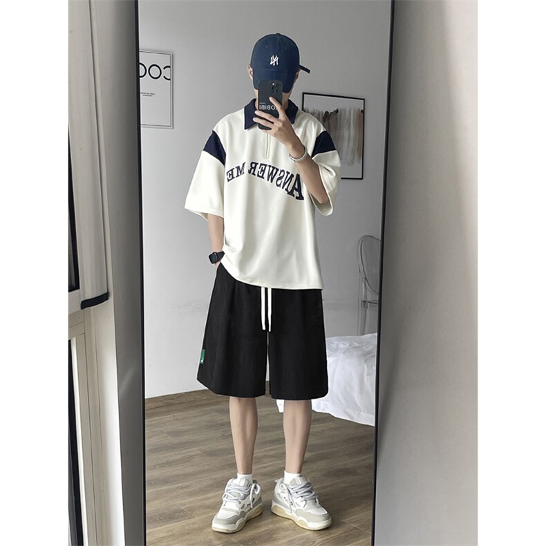 抗皱百搭冰丝休闲外穿短裤时尚潮流冰丝短裤DK530特批22,男装休闲裤,星座718-1
