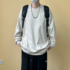 春秋现货高品质长袖T恤男潮牌纯棉打底上衣A351-AT2525-P40，男装T恤，电商A351