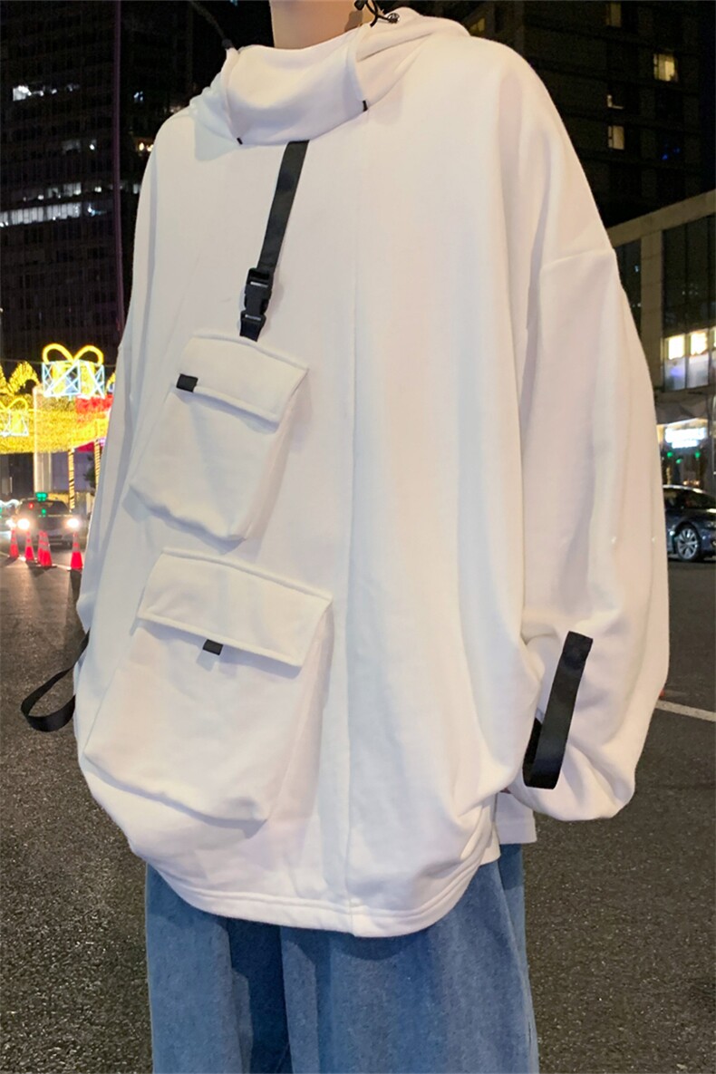 WY3097/P55秋装新款多口袋工装宽松卫衣男连帽套头上衣外套控68,男装卫衣,电商A141