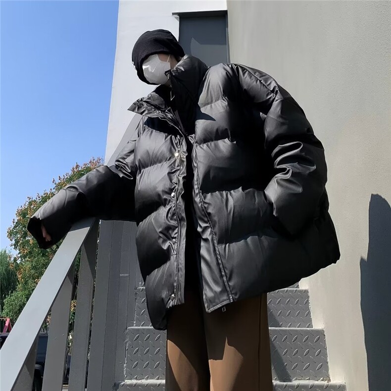 立领宽松面包服外套男韩版简约宽松休闲冬季新款棉袄男款,男装棉衣,星座716-4