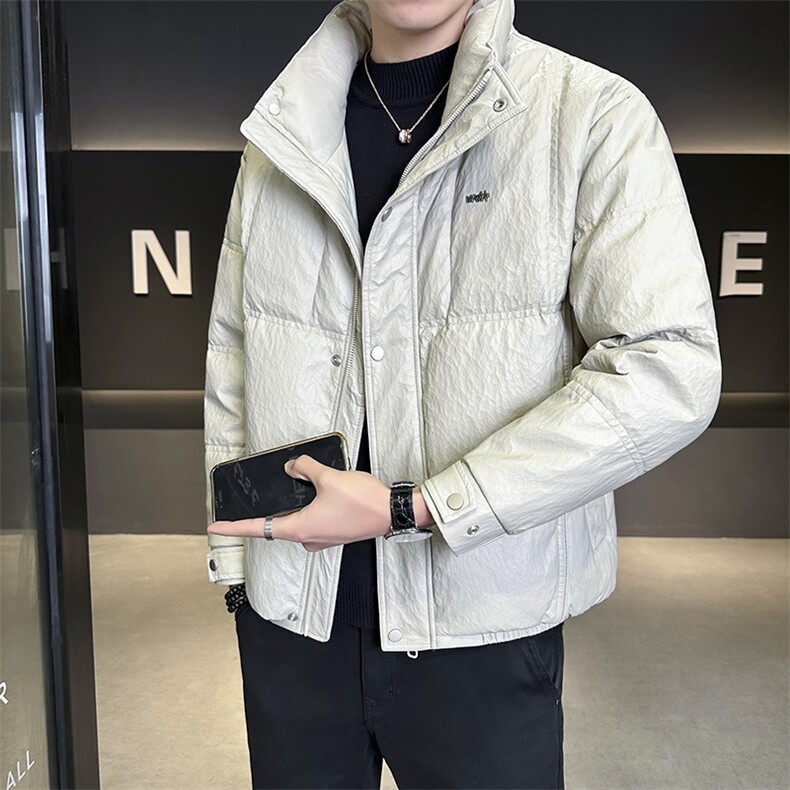 标50 男士羽绒服2025新款石头纹皮外套 B240-YR8890-P235图片