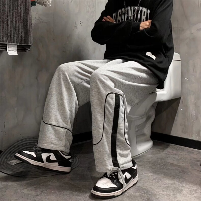 工装裤男春季潮牌痞帅直筒休闲裤排扣裤K230P33,男装休闲裤,星座1116-2