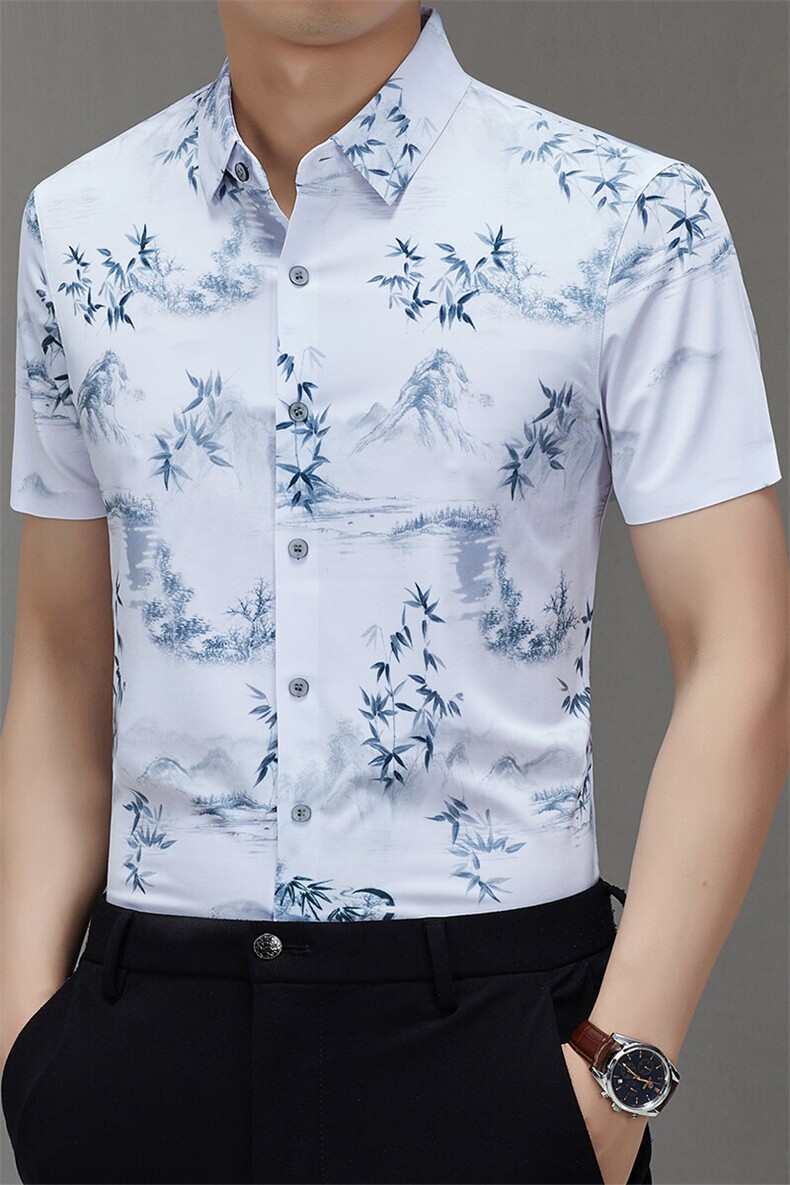 BGW-K425160夏季新款男士短袖衬衣百搭衬衫商务时尚男装,男装T恤,电商B360
