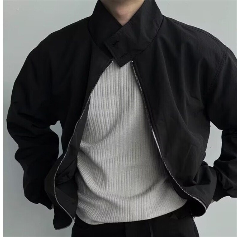 W9506-P60网图现货新款美式复古工装上衣宽松立领夹克日系外套,男装夹克,星座1608-2
