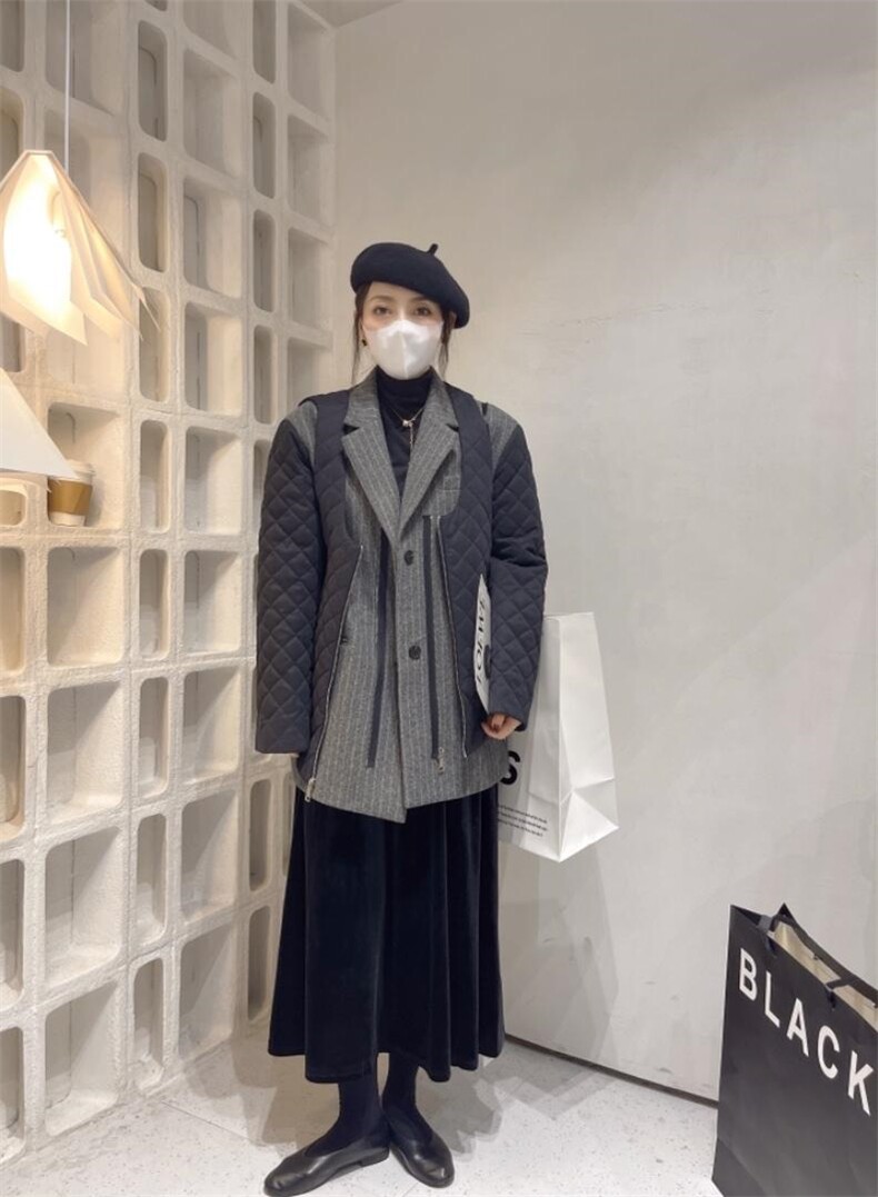 冬季新款设计?可脱卸假两件,女装其它,U·M