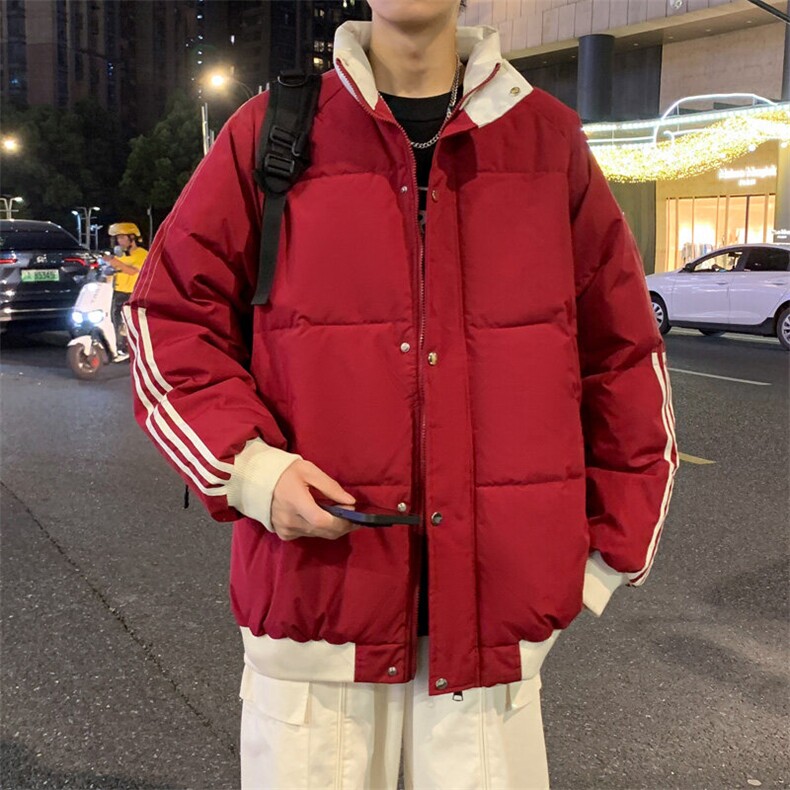 ！2025秋冬新款男士立领撞色棉衣百搭棉服外套MY200特P75,男装棉衣,电商B220
