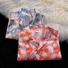 男夏季冰丝四面弹宽松古巴领短袖夏威夷衬衫C097P35，男装衬衫，星座1116-2