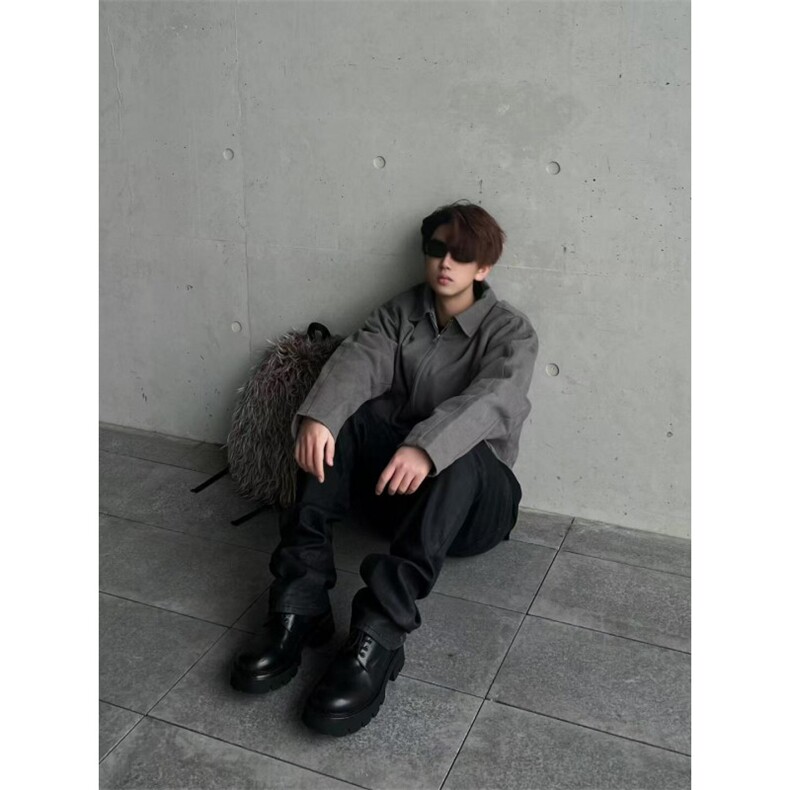 【有货】cleanfit灰色短款盔甲外套男春秋高级感夹克S260HH-P65,男装夹克,星座1007（原301D）