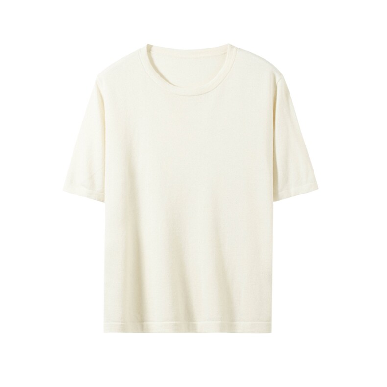 短袖t恤女夏季新款时尚别致扎染半袖体恤修身上衣，女装T恤，温达纯山羊绒