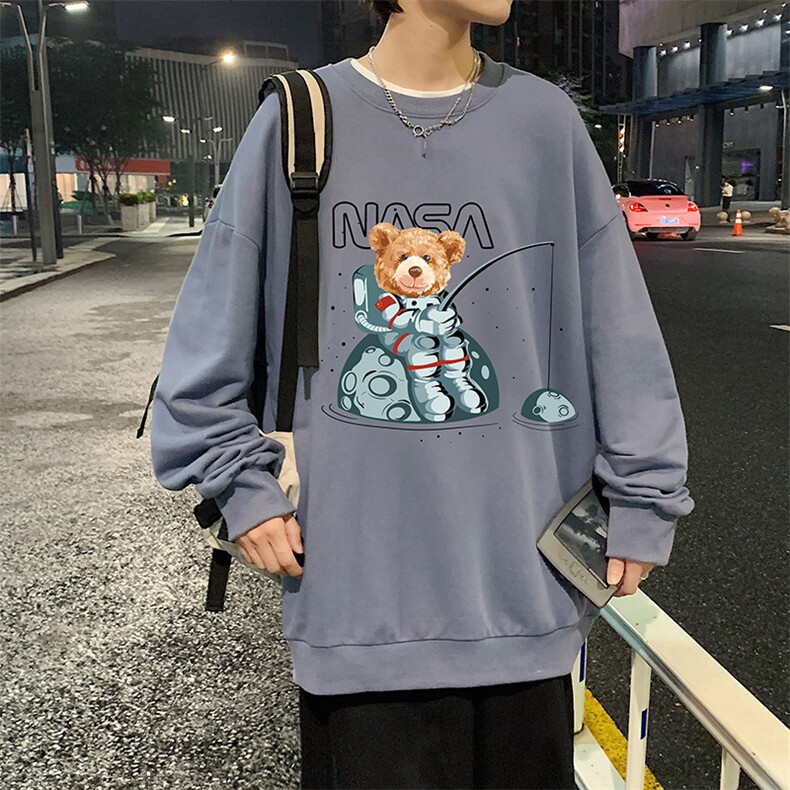 S6251-P28秋季圆领卫衣男大码韩版宽松长袖外套,男装卫衣,电商A040