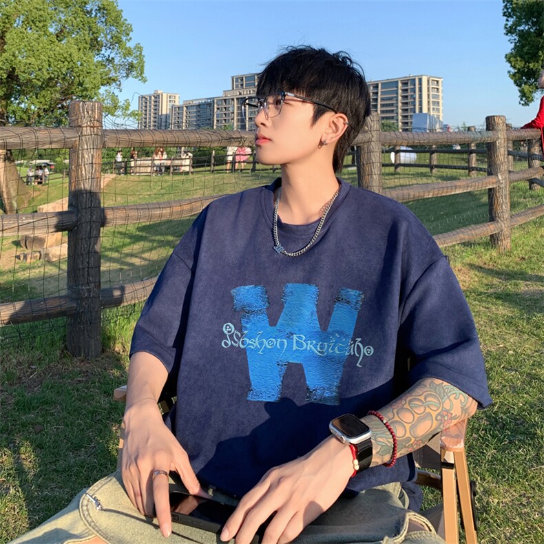 量大优  供视频  重磅麂皮绒短袖T恤男 JPDX237-特P19图片