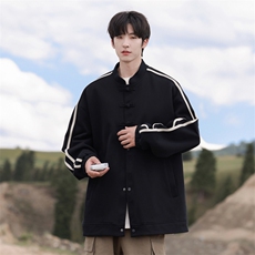 BL0666-P85新中式条纹盘扣oversize宽松夹克外套，男装夹克，星座109