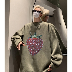 抖音得物供货 提供视频 秋冬重磅美式麂皮绒圆领卫衣 JY332图片