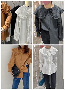 定位花边领三色衬衣均码，其它，r+i=aa(2F)