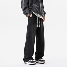 8XL-M美拉德阔腿格子裤宽松休闲长裤大码美式复古直筒裤KZ1932P55，男装牛仔裤，电商B238