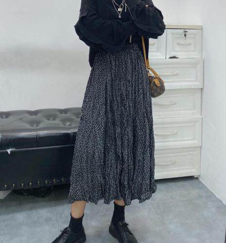 2020小碎花丝绒裙，女装，曼希野