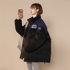 中性风23新款秋季时尚百搭宽松加厚立领棉服外套MY269特批85控138图片