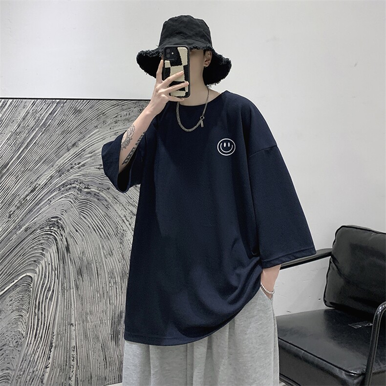 Q11224-P30春夏季七分袖t恤男大码五分袖男短袖中袖大皂风,男装T恤,电商A040