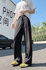 XK439-特P38夏冰丝凉感西裤美式垂感宽松微喇直筒男休闲长裤潮，男装西裤，电商A178