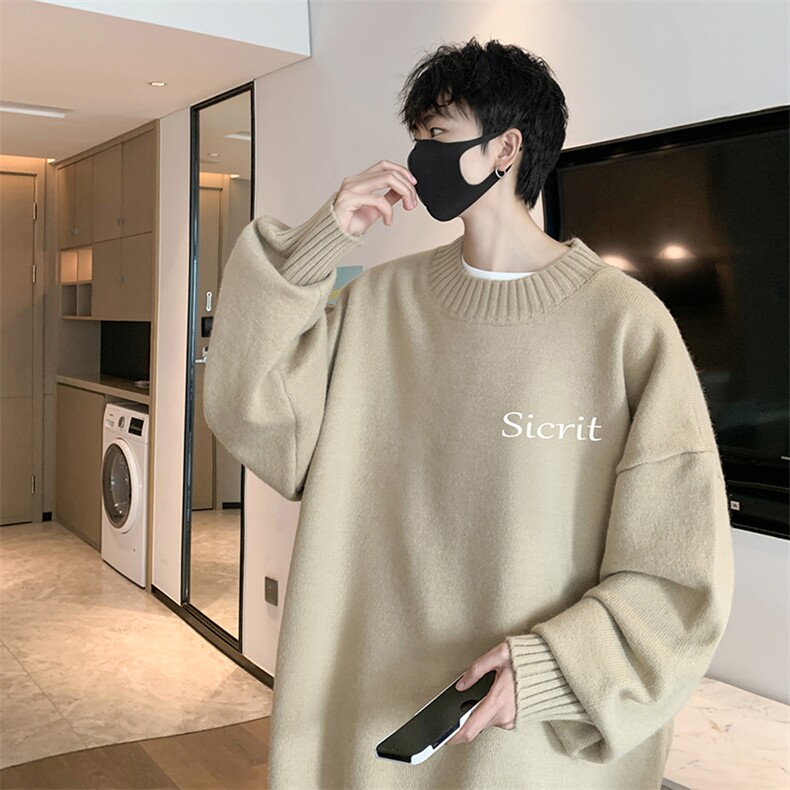 半高领毛衣男士大码针织衫男毛线衣男M18098-P45加绒款-P65,男装针织衫/毛衣,电商A040