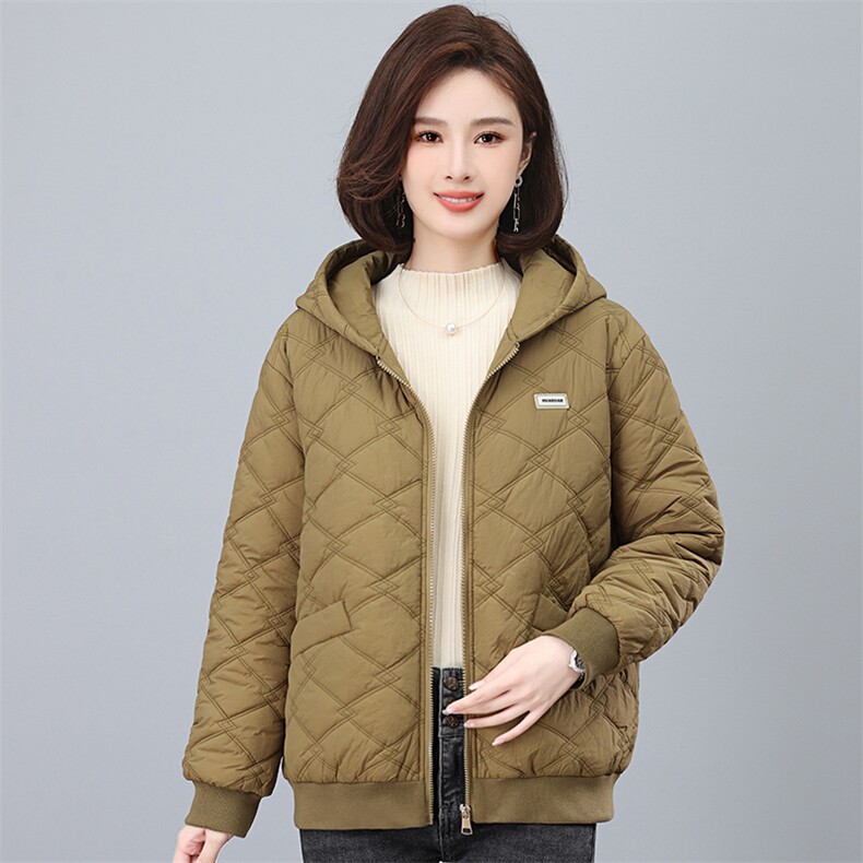 2025冬季连帽时尚休闲加厚保暖舒适棉服,女装棉衣/棉服,独衣靓