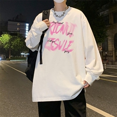 长袖T桖男女纯棉休闲潮牌潮流港风春秋季新款帅气宽松打底衫上衣，男装T恤，星座506A