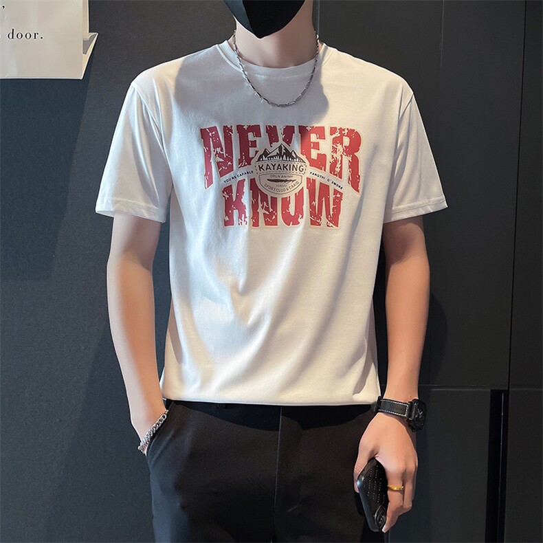 TX27-P38夏季T恤男短袖半截袖新款男装上衣痞青年半袖-黑2控58,男装T恤,电商D327