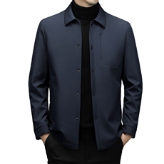 男士翻领纯色棉服冬季新款中年商务休闲加厚保暖棉衣外套男装，男装棉衣，电商B212（原钱塘6029）