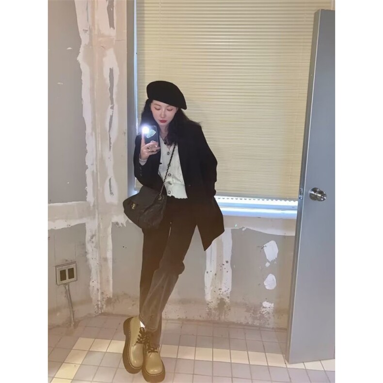 开叉牛仔裤女2025秋季新款宽松直筒显瘦渐变色阔腿裤子高街ins潮图片