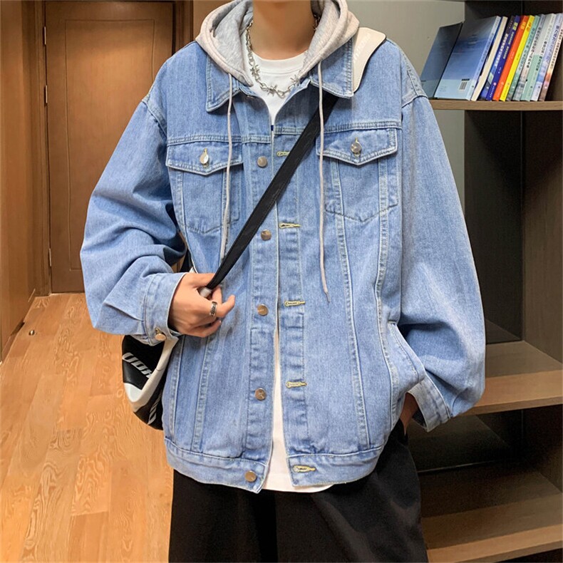 备货万件2025春季新款男士连帽牛仔外套大码夹克JK1067-P88,男装工装外套,星座1103-3