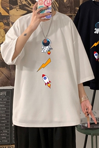 Q11165-P30 春夏季七分袖t恤男大码五分袖男短袖中袖图片