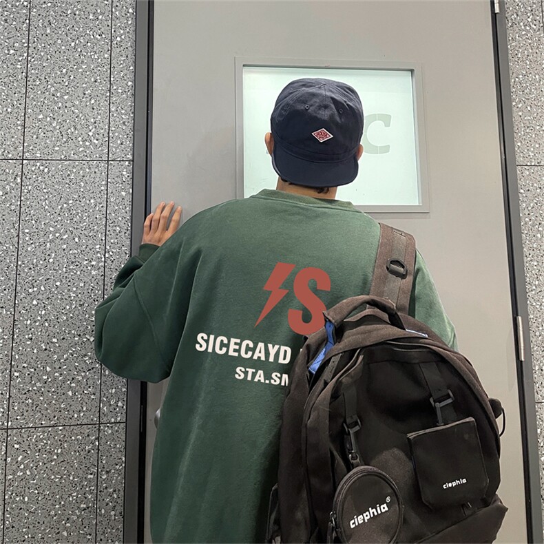 特P25控48秋冬新款男士圆领卫衣宽松休闲日常百搭上衣WQ2435,男装卫衣,电商B370