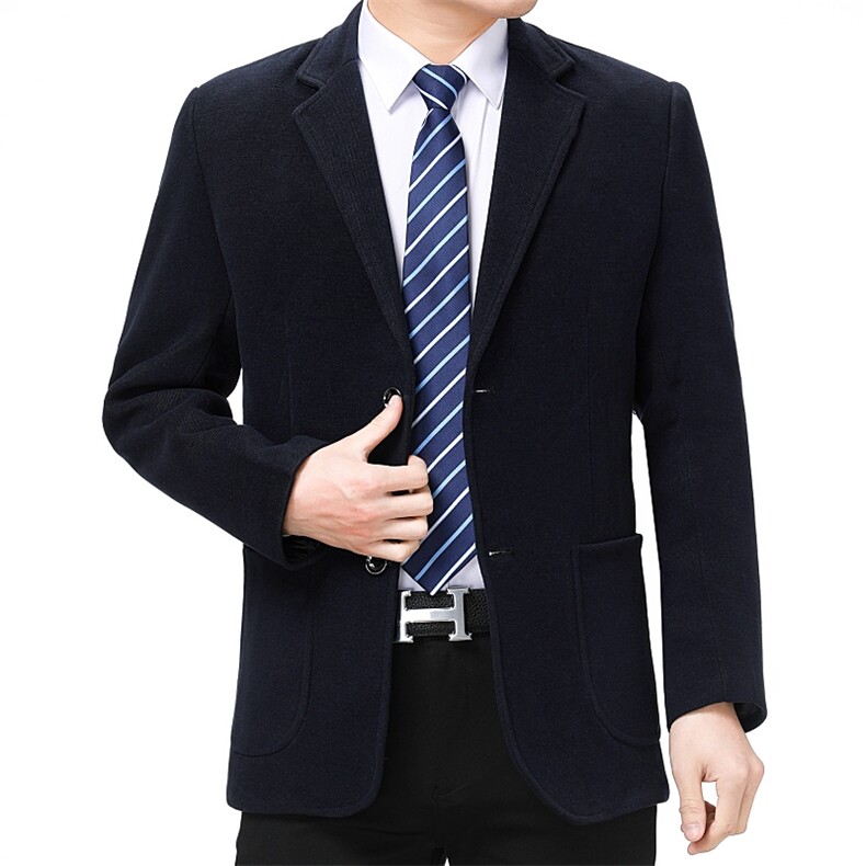 男装2023秋季新款商务休闲西服中年宽松男士修身单件西装外套,男装西服,电商B212（原钱塘6029）