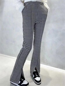 欧货休闲微喇叭裤子女2021年新款高腰弹力显瘦韩版开叉长,其它,南门村口 8090