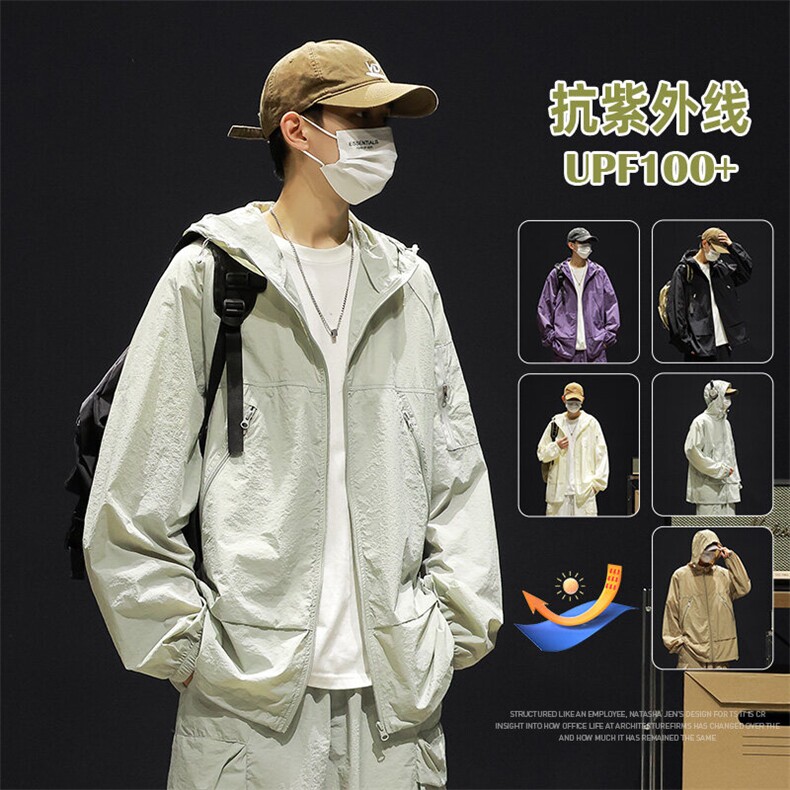 UPF100+有报告 凉感轻薄透气套装防晒服 两件套HS622-P75图片