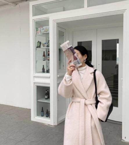 【现货】韩版修身中长款纯羊毛外套，女装，DVZ