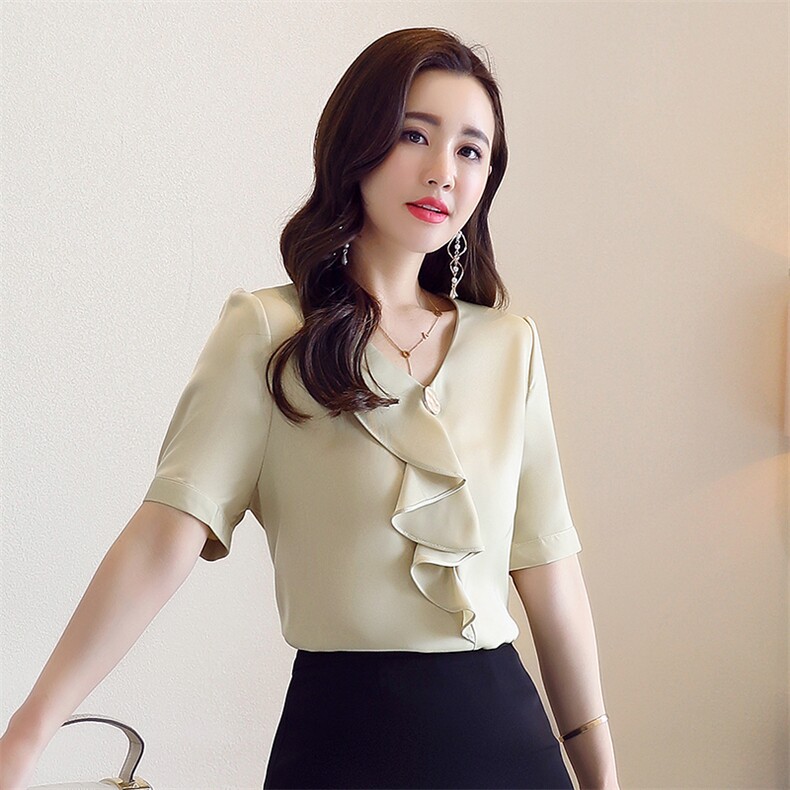 衬衫年轻青春显瘦减龄时尚潮流2022夏季,女装衬衫,卡杰菲