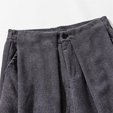 白底平铺图大码日系灯芯绒宽松休闲裤直筒阔腿裤风K266/P65，男装休闲裤，电商A221A